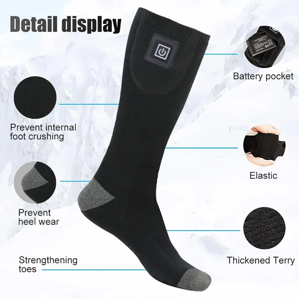 Winter Heated Socks - Thermal &amp; Comfortable for Outdoor Sports