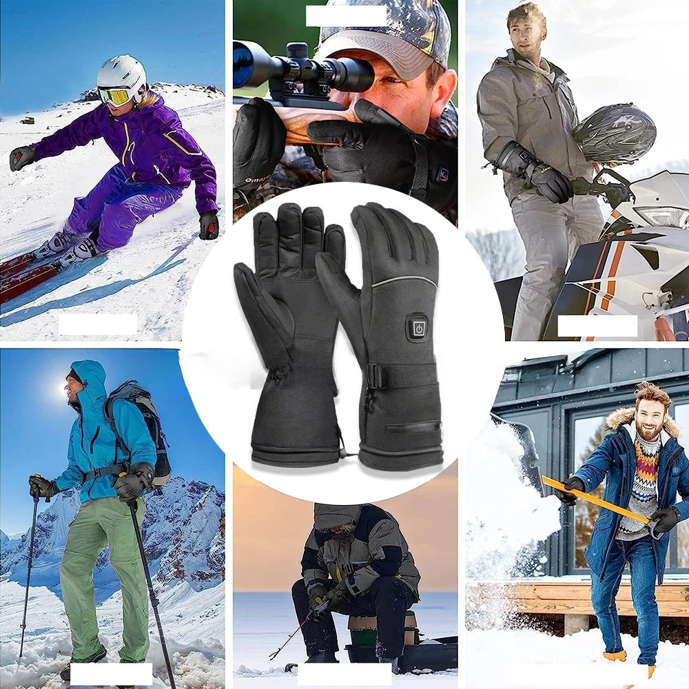 Guantes Resistentes al Agua con Calor Integrado para Esquí y Actividades al Aire Libre – Pantalla Táctil y Material Duradero